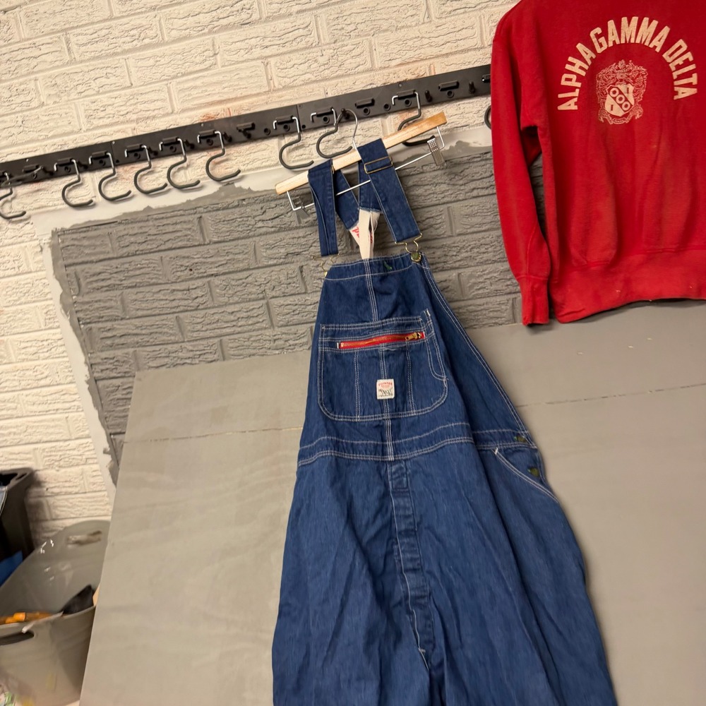 Pointer Brand Indigo Denim Overalls Made in USA Mens 38x32 Workwear Bibs‎